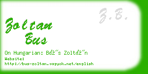 zoltan bus business card